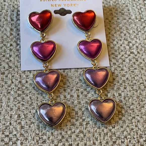 Icing Jewelry - Isaac Mizrahi Multicolor Heart Drop Earrings Valentine’s love fairy